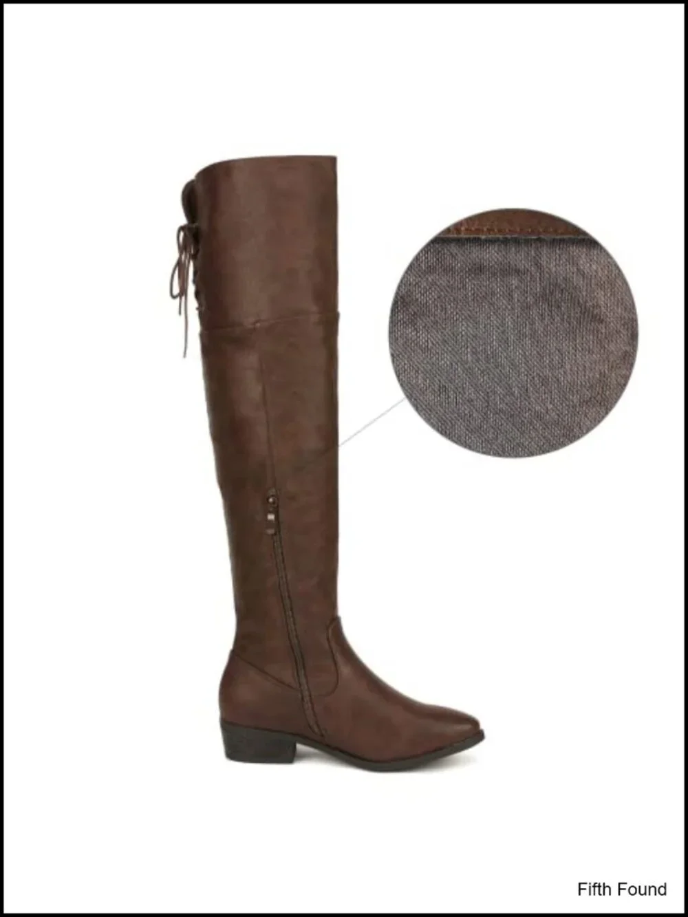 Over the Knee Riding Boots Faux Leather Pull-On Zip Comfort Heel